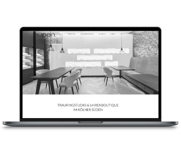 Laptop - Eupen Trauringe - Webseite WordPress