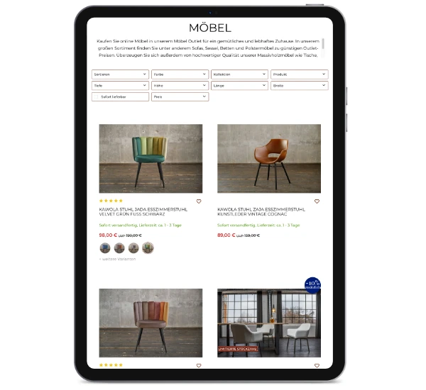 Tablet - Kasper Wohndesign - Shopware